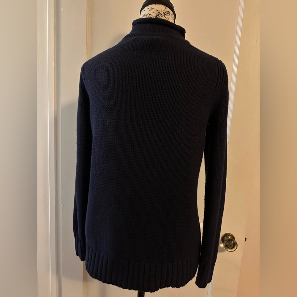 J. Crew 1988 Roll Neck Turtleneck Sweater navy - Picture 2 of 6